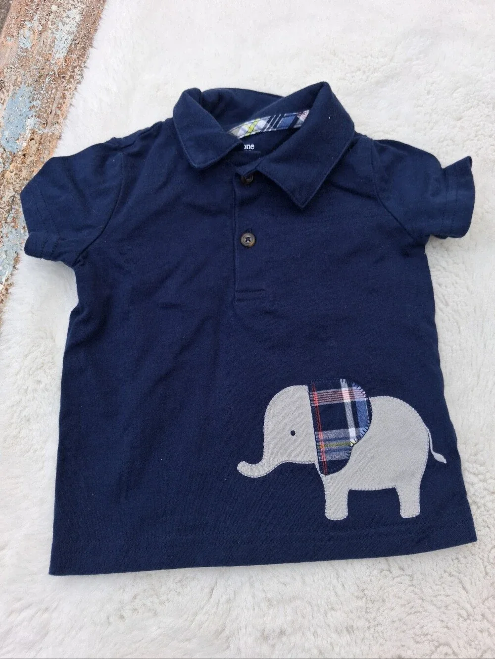Baby Red Tee & Joggers with Navy Elephant Polo Size 9m